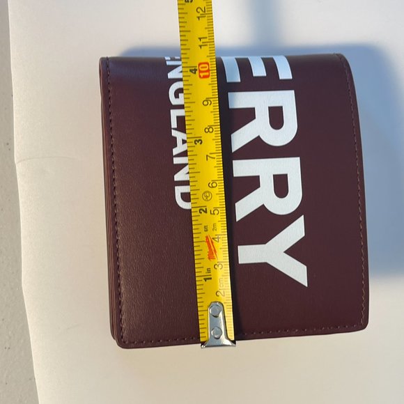 Burberry Ronan Oxblood Leather Logo Bifold Wallet with removable ID wallet - Picture 15 of 15